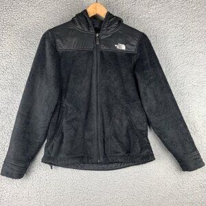 The North Face Women's Jacket Black Fleece Pullover Full Zip Up Pockets Size S